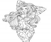 Coloriage Girls of Batman Comics Poison Ivy